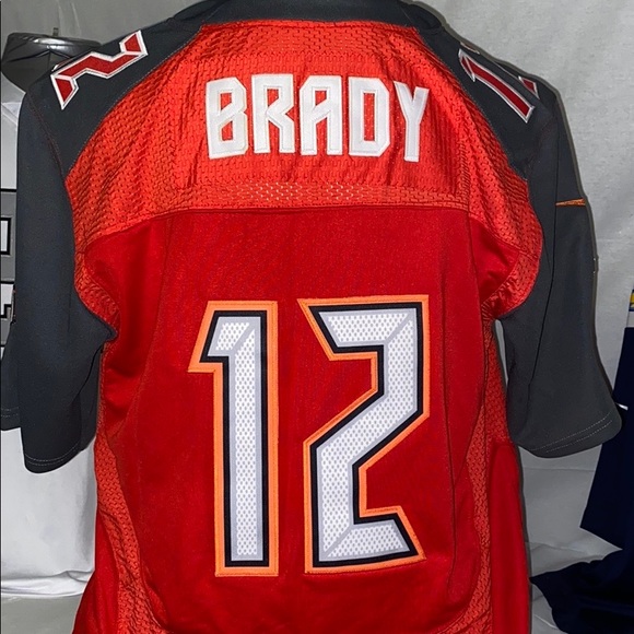 Nike Buccaneers #12 Tom Brady Red Jersey - Picture 8 of 8